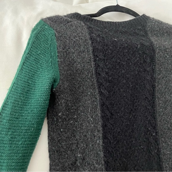 Theory green grey black wool sweater dress - Picture 5 of 15